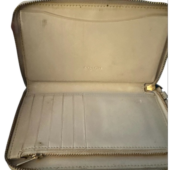 Coach Cream Wristlet with Patches - Picture 3 of 5